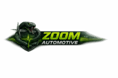 Zoom Automotive premium auto repair logo banner in Lynchburg Virginia